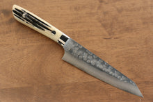  Takeshi Saji SRS13 Hammered(Maru) Petty-Utility 130mm Cow Bone Handle - Japanny - Best Japanese Knife