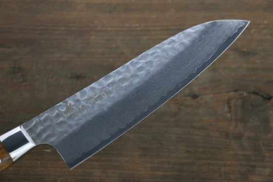 Sakai Takayuki VG10 33 Layer Damascus Santoku  180mm Desert Ironwood(Sugihara model) Handle - Japanny - Best Japanese Knife
