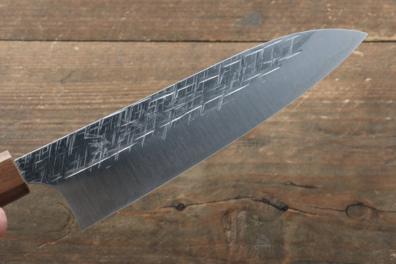 Yu Kurosaki Raijin Cobalt Special Steel Hammered Gyuto  180mm Walnut Handle - Japanny - Best Japanese Knife