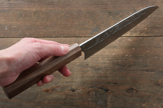 Yu Kurosaki Raijin Cobalt Special Steel Hammered Gyuto  180mm Walnut Handle - Japanny - Best Japanese Knife