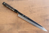 Yu Kurosaki Blue Steel No.2 Mirrored Finish Yanagiba 270mm Ebony with Double Water Buffalo Ring Handle - Japanny - Best Japanese Knife