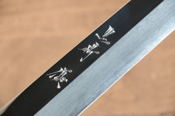 Yu Kurosaki Blue Steel No.2 Mirrored Finish Yanagiba  300mm Ebony with Double Water Buffalo Ring Handle - Japanny - Best Japanese Knife