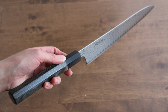 Kanjyo Ladder VG10 Damascus Gyuto 240mm Gray Pakka wood Handle - Japanny - Best Japanese Knife