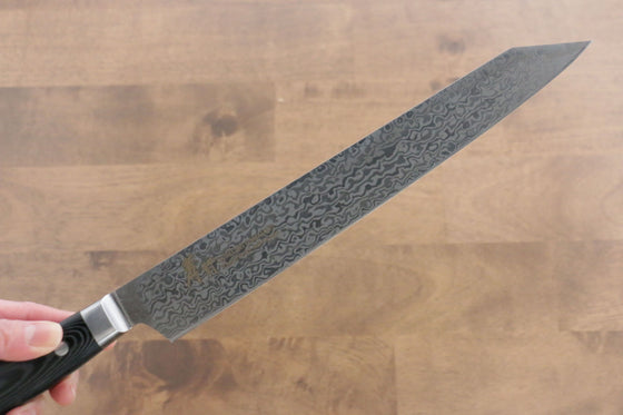 Sakai Takayuki Coreless Damascus Kengata Yanagiba 260mm Black Micarta Handle - Japanny - Best Japanese Knife
