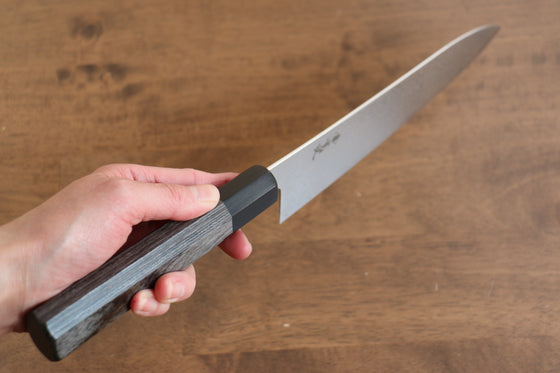 Kanjyo VG10 Damascus Gyuto  210mm Gray Pakka wood Handle - Japanny - Best Japanese Knife