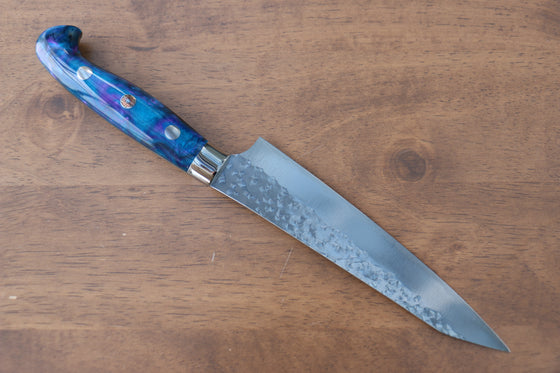 Yu Kurosaki Senko R2/SG2 Hammered Petty-Utility 150mm Blue purple Acrylic Handle - Japanny - Best Japanese Knife