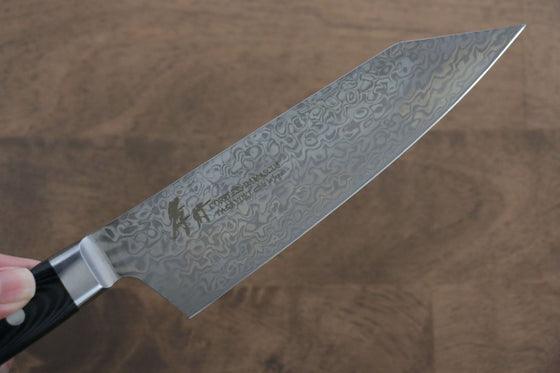 Sakai Takayuki Coreless Damascus Kengata Santoku  160mm Black Micarta Handle - Japanny - Best Japanese Knife