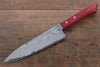 Nao Yamamoto VG10 Black Damascus Gyuto 180mm Red Pakka wood Handle - Japanny - Best Japanese Knife