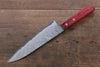 Nao Yamamoto VG10 Black Damascus Gyuto 180mm Red Pakka wood Handle - Japanny - Best Japanese Knife