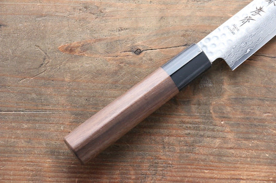 Sakai Takayuki 45 Layer Damascus Japanese Chef's Santoku Knife 180mm & Petty Knife 150mm with Shitan Handle Set - Japanny - Best Japanese Knife