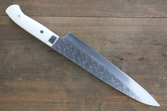 Takeshi Saji SRS13 Hammered Gyuto 240mm White Stone Handle - Japanny - Best Japanese Knife