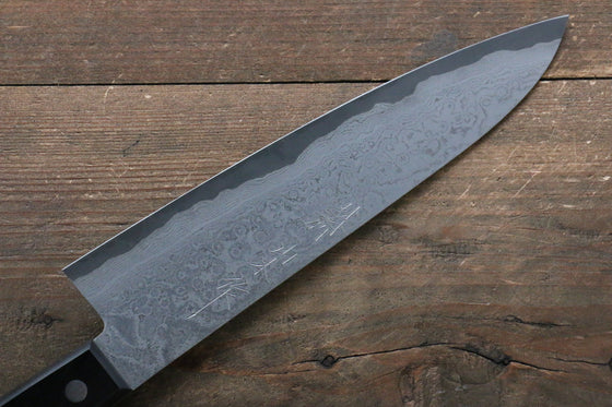 Nao Yamamoto VG10 Black Damascus Gyuto Japanese Knife 200mm Black Pakka wood Handle - Japanny - Best Japanese Knife