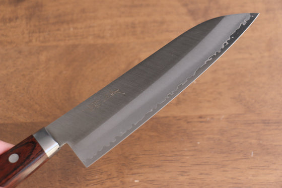 Seisuke VG1 Kasumitogi Santoku 165mm Mahogany Handle - Japanny - Best Japanese Knife