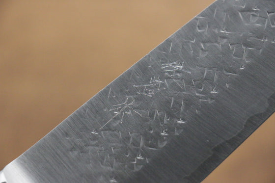 Takeshi Saji SRS13 Hammered Santoku 180mm Black Pakka wood Handle - Japanny - Best Japanese Knife