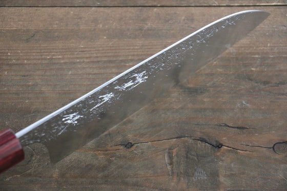 Yu Kurosaki Shizuku R2/SG2 Hammered Santoku Japanese Chef Knife 180mm American Cherry Handle - Japanny - Best Japanese Knife