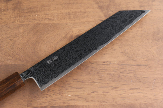 Seisuke Nami AUS10 Mirrored Finish Damascus Kiritsuke Gyuto 210mm Oak Handle - Japanny - Best Japanese Knife