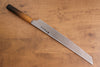 Sakai Takayuki Homura Guren Genbu Blue Steel No.2 Kurouchi Hammered Sakimaru Yanagiba 300mm Burnt Oak Handle - Japanny - Best Japanese Knife
