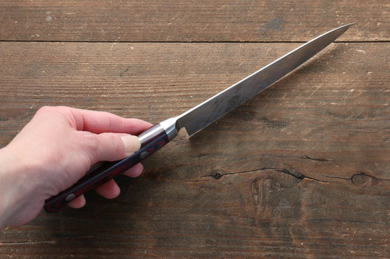 Sakai Takayuki Grand Chef Grand Chef Stainless Steel Petty-Utility Japanese Knife 150mm Brown Micarta Handle - Japanny - Best Japanese Knife