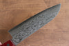 Nao Yamamoto VG10 Damascus Santoku 170mm Red Pakka wood Handle - Japanny - Best Japanese Knife