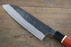 Yoshimi Kato Blue Super Clad Kurouchi Santoku Japanese Chef Knife 170mm Padoauk Handle - Japanny - Best Japanese Knife