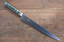  Sakai Takayuki Grand Chef Grand Chef Stainless Steel Sujihiki 240mm Green Micarta Handle - Japanny - Best Japanese Knife