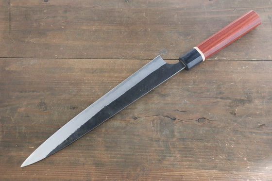 Yoshimi Kato Blue Super Clad Kurouchi Sujihiki Japanese Chef Knife 270mm with Padoauk Handle - Japanny - Best Japanese Knife