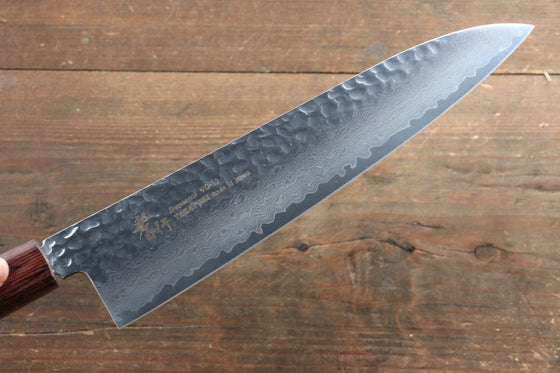 Sakai Takayuki VG10 33 Layer Damascus Gyuto 240mm Keyaki (Japanese Elm) Handle - Japanny - Best Japanese Knife