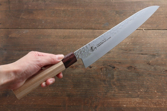 Sakai Takayuki VG10 33 Layer Damascus Gyuto 240mm Keyaki (Japanese Elm) Handle - Japanny - Best Japanese Knife