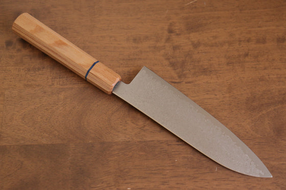 Seisuke VG10 Damascus Santoku  180mm White wood Handle - Japanny - Best Japanese Knife