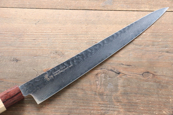 Sakai Takayuki VG10 33 Layer Damascus Sujihiki 240mm Keyaki (Japanese Elm) Handle - Japanny - Best Japanese Knife