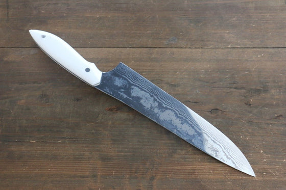 Takeshi Saji Coreless Damascus Gyuto Japanese Knife 240mm White Stone Handle - Japanny - Best Japanese Knife