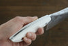 Takeshi Saji Coreless Damascus Gyuto Japanese Knife 240mm White Stone Handle - Japanny - Best Japanese Knife