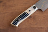 Takeshi Saji Blue Steel No.2 Colored Damascus Gyuto  180mm White Cow Bone Handle - Japanny - Best Japanese Knife