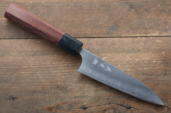 Yoshimi Kato Blue Super Nashiji Petty-Utility 120mm Black Honduras Handle - Japanny - Best Japanese Knife
