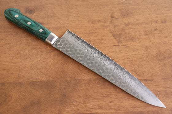 Sakai Takayuki VG10 17 Layer Damascus Gyuto 240mm Green Pakka wood Handle - Japanny - Best Japanese Knife