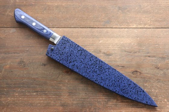 Seisuke Seiten Molybdenum Gyuto 210mm Blue Pakka wood Handle with Sheath (Super Deal) - Japanny - Best Japanese Knife