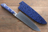 Seisuke Seiten Molybdenum Santoku  180mm Blue Pakka wood Handle with Sheath - Japanny - Best Japanese Knife
