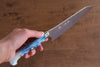 Yu Kurosaki Senko Ei R2/SG2 Hammered Santoku 165mm Blue white Acrylic Handle - Japanny - Best Japanese Knife
