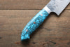 Takeshi Saji SRS13 Hammered Gyuto 210mm Blue Turquoise (Nomura Style) Handle - Japanny - Best Japanese Knife