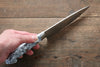 Takeshi Saji SRS13 Hammered Petty-Utility 135mm WhiteBlack Stone Handle - Japanny - Best Japanese Knife