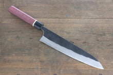  Yoshimi Kato Blue Super Clad Kurouchi Gyuto Japanese Chef Knife 240mm Purple Heart Handle - Japanny - Best Japanese Knife