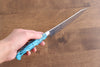 Yu Kurosaki Senko Ei R2/SG2 Hammered Petty-Utility  150mm Turquoise Handle - Japanny - Best Japanese Knife
