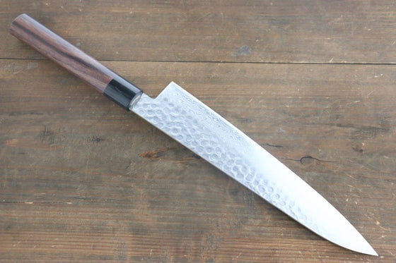 Sakai Takayuki AUS10 45 Layer Damascus Gyuto  240mm Shitan Handle - Japanny - Best Japanese Knife