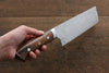 Takeshi Saji R2/SG2 Diamond Finish Nakiri  170mm Ironwood Handle - Japanny - Best Japanese Knife