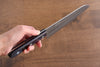Seisuke Budou Silver Steel No.3 Nashiji Santoku 180mm Purple Pakka wood Handle - Japanny - Best Japanese Knife