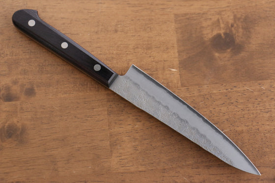 Seisuke Budou Silver Steel No.3 Nashiji Petty-Utility  135mm Purple Pakka wood Handle - Japanny - Best Japanese Knife