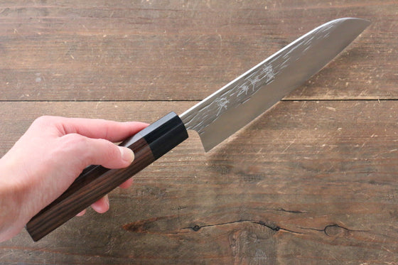 Yu Kurosaki Juhyo R2/SG2 Hammered Santoku Japanese Knife 165mm  Handle - Japanny - Best Japanese Knife