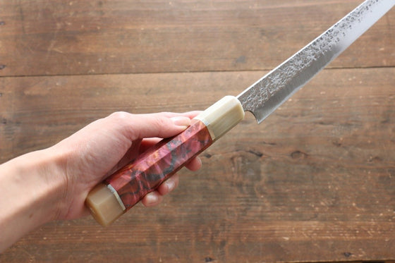 Yu Kurosaki Shizuku R2/SG2 Sakimaru Takohiki  270mm with Marble Handle(ferrule: Water Buffalo with Ring) - Japanny - Best Japanese Knife