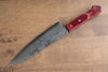 Nao Yamamoto VG10 Damascus Gyuto 180mm Red Pakka wood Handle - Japanny - Best Japanese Knife