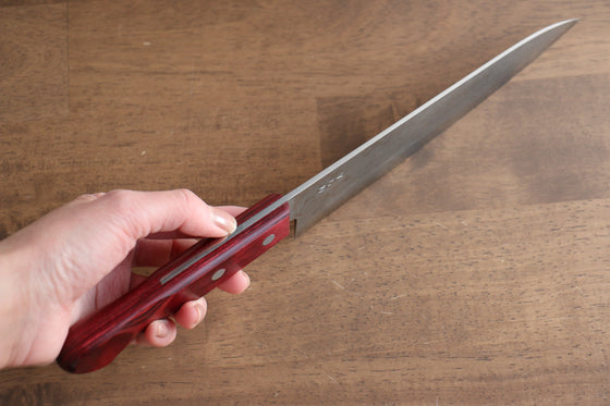 Nao Yamamoto VG10 Damascus Gyuto 180mm Red Pakka wood Handle - Japanny - Best Japanese Knife